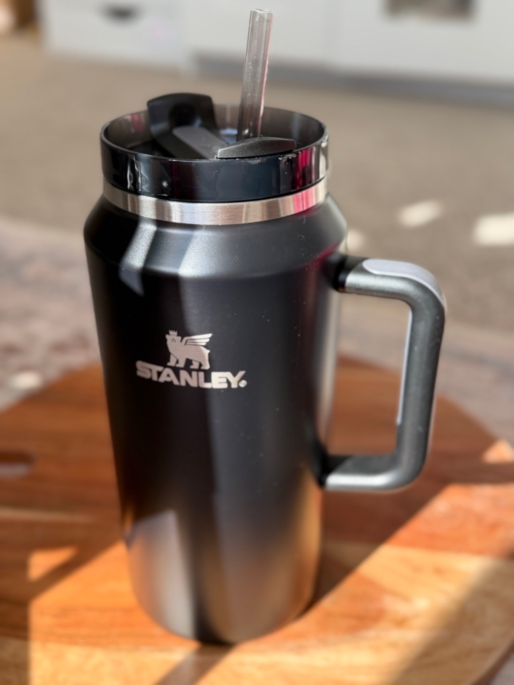 Stanley Black Vacuum Insulated Mug with Stainless Trim 64 oz